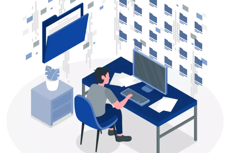 ilustrasi terkait proses penggunaan Google Drive untuk penyimpanan file